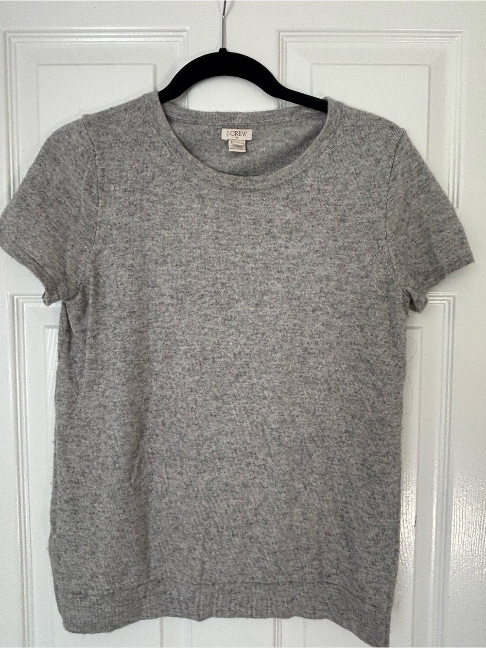 J. Crew Light Heather Gray Short Sleeve Sweater Tee